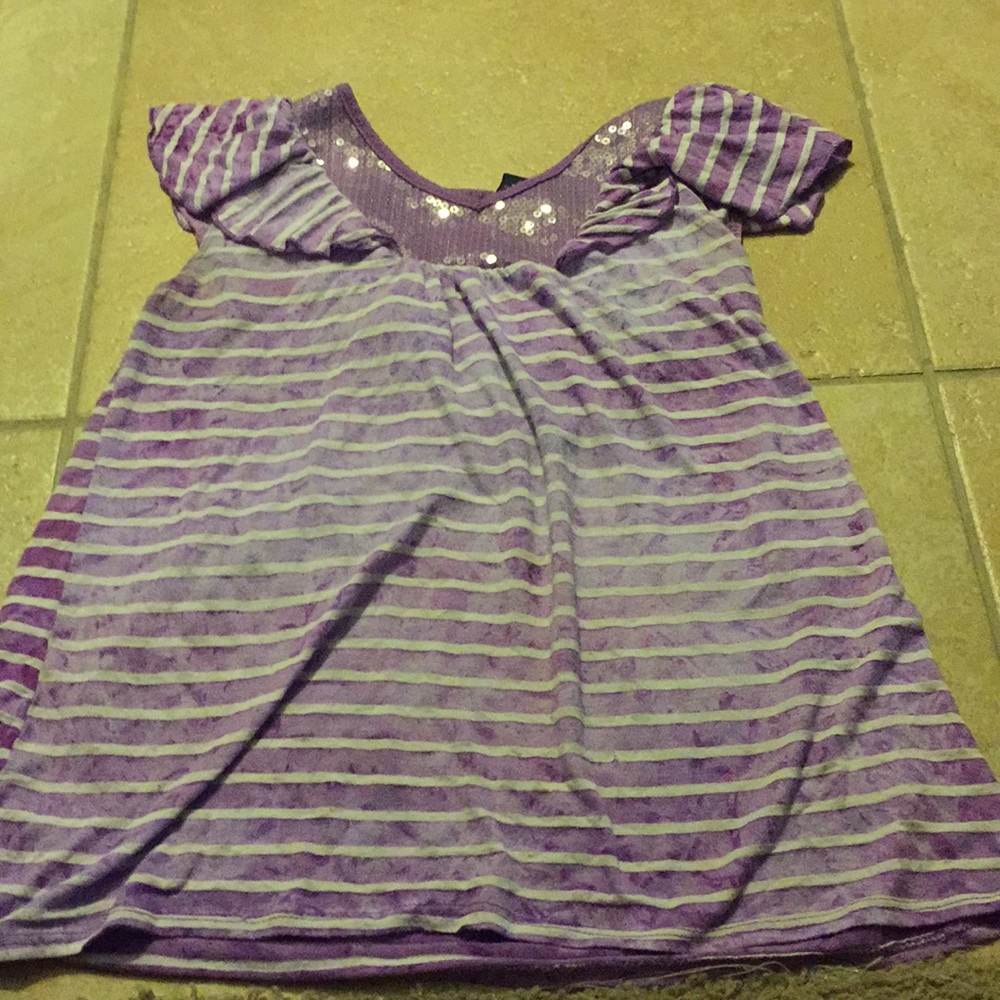 Purple blouse with sequence